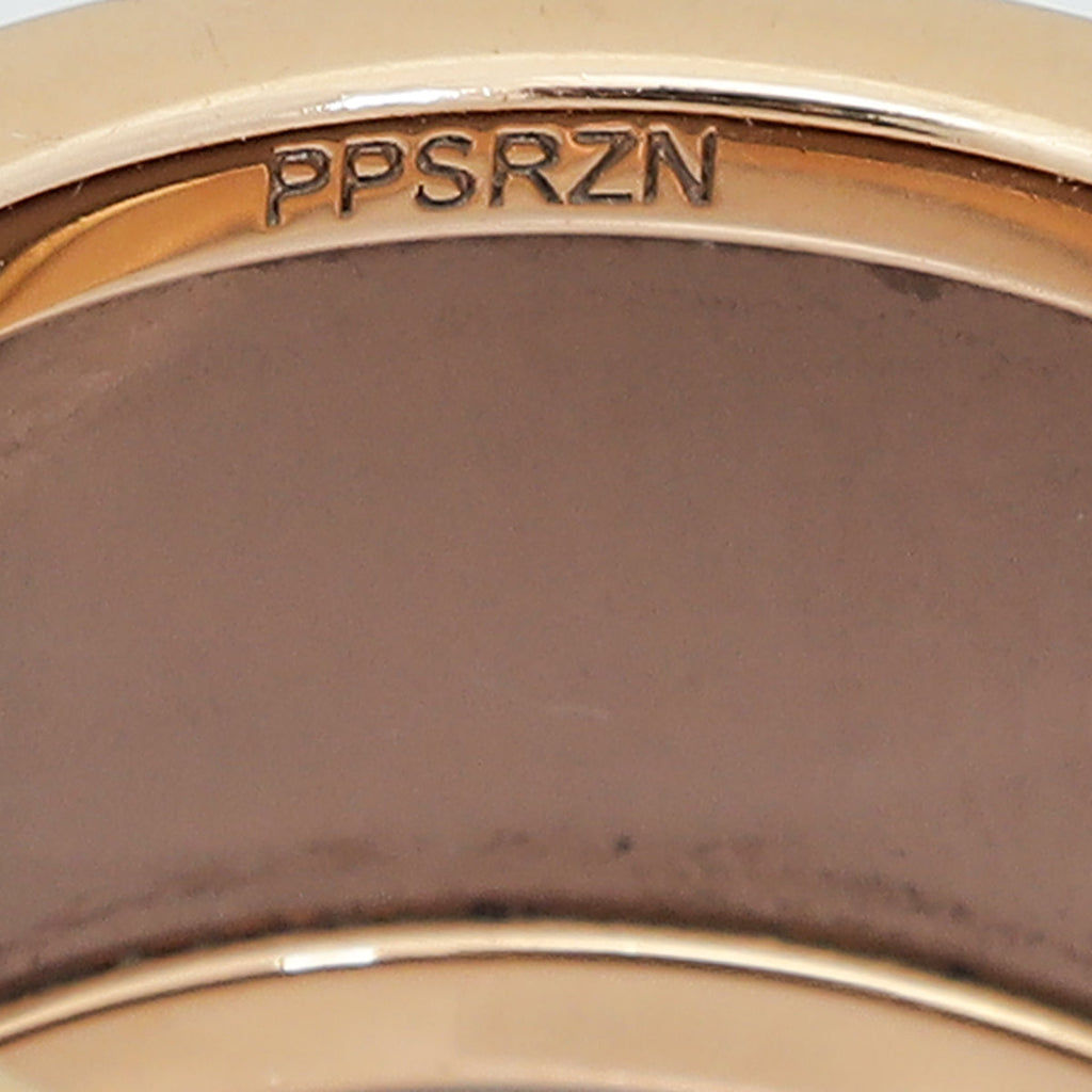 Bvlgari 18K Rose Gold Ceramic B. Zero 1 Roma 4 Band Ring 58