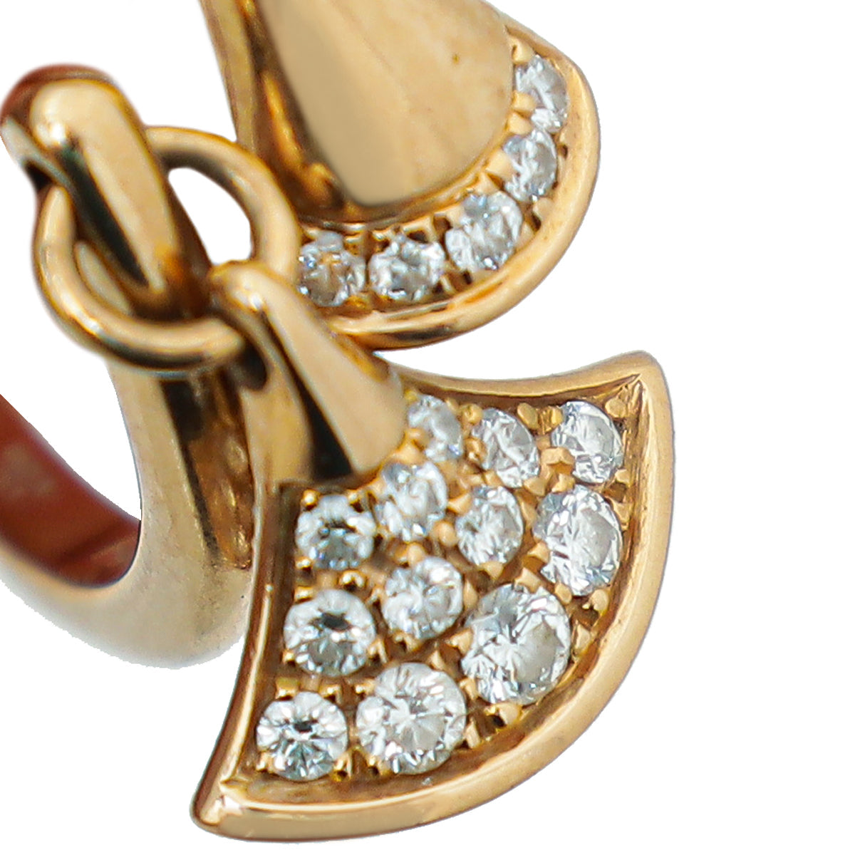 Bvlgari 18K Rose Gold Diamond Diva's Dream Drop Ring 51