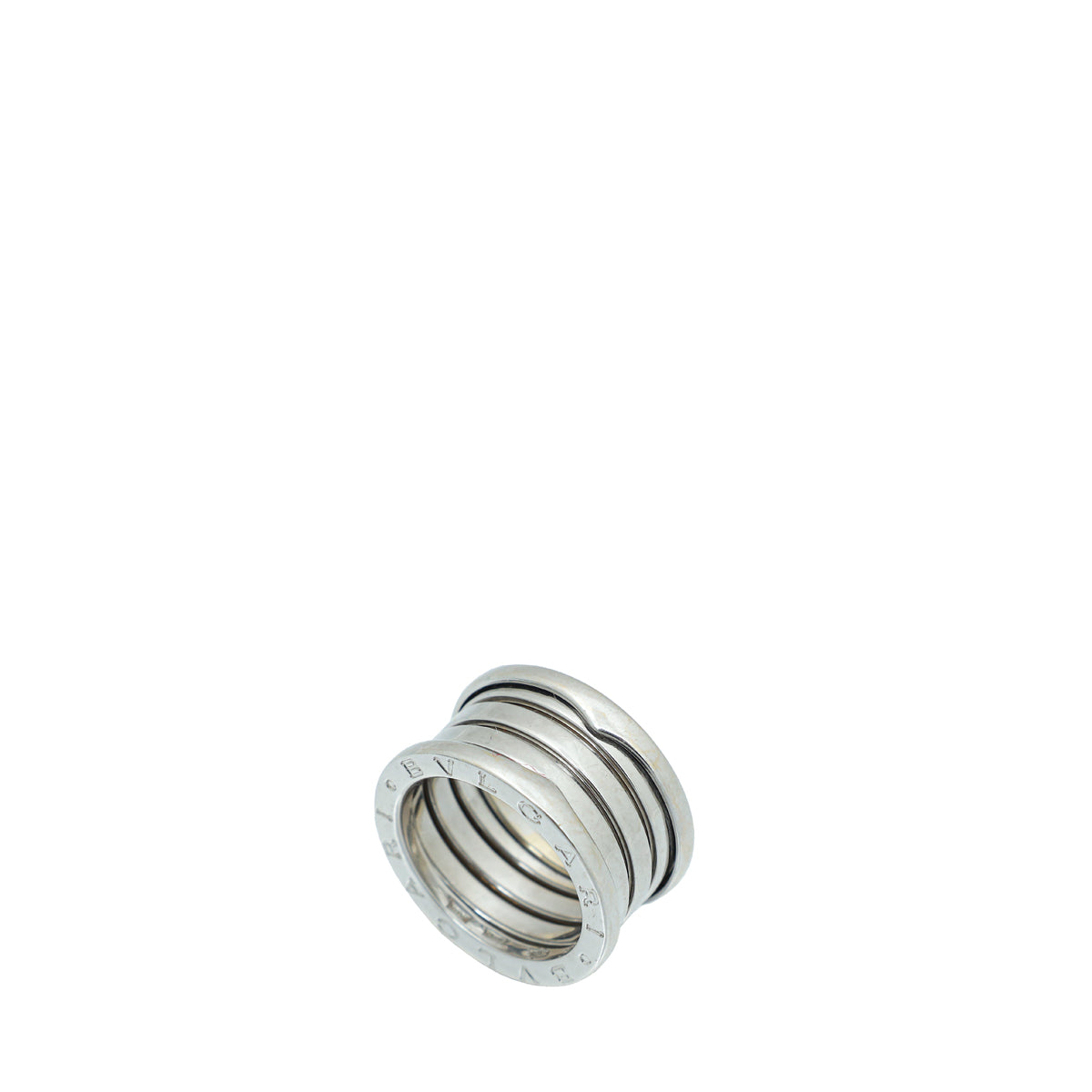 Bvlgari 18K White Gold B Zero1 Three Band Ring 52