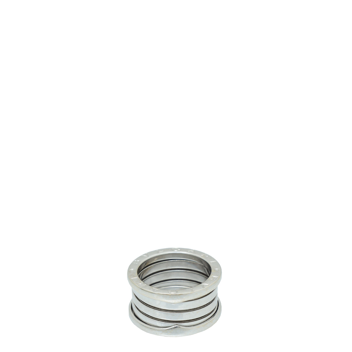Bvlgari 18K White Gold B Zero1 Three Band Ring 52