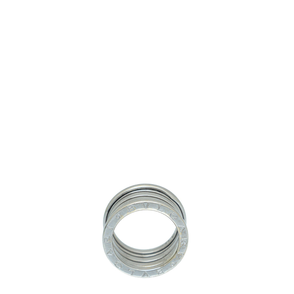 Bvlgari 18K White Gold B Zero1 Three Band Ring 52