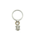 Bvlgari 18K White Gold B. Zero 1 Charm w/Diamond Ring 55