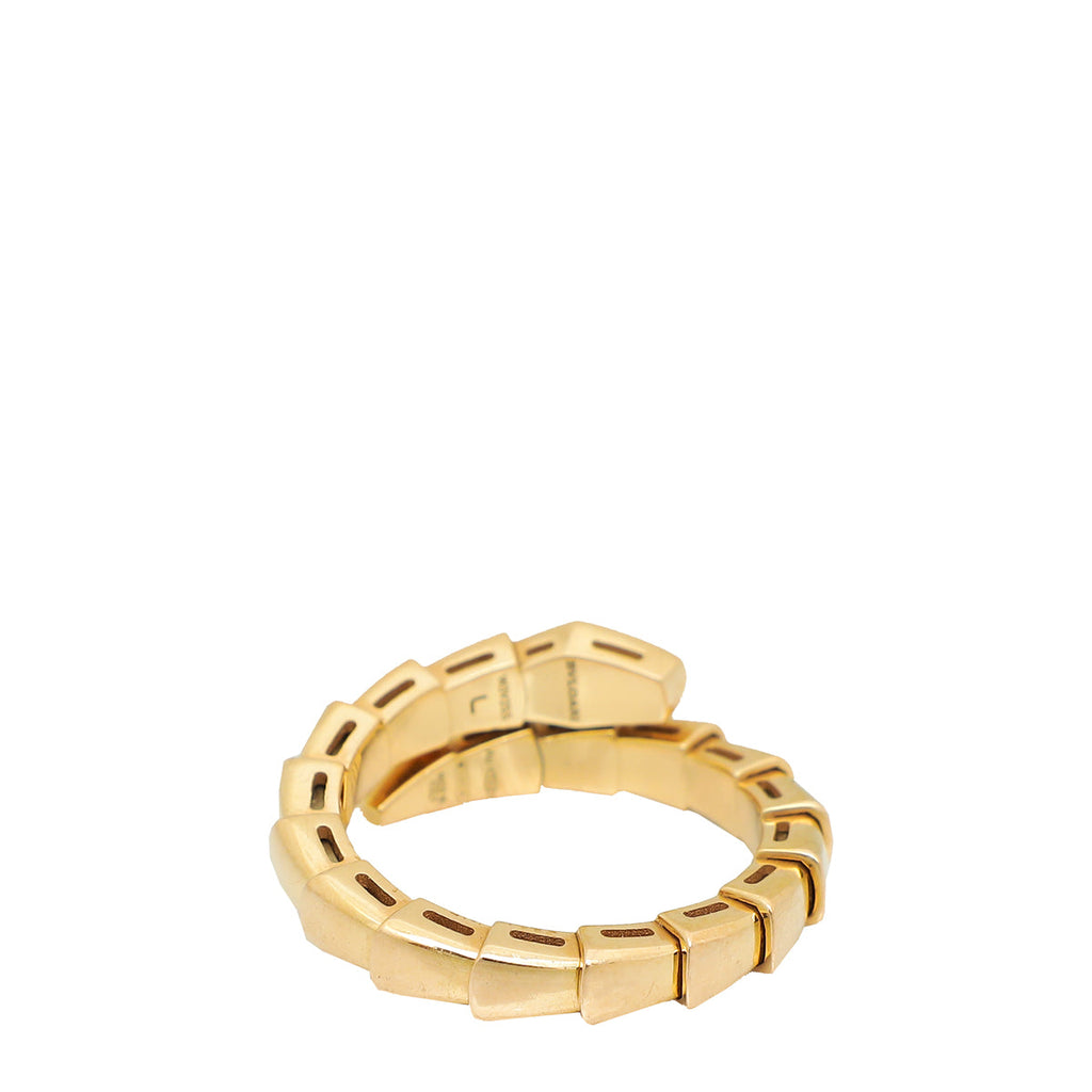 Bvlgari 18K Pink Gold Serpenti Viper One-coil Large Ring