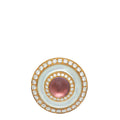 Bvlgari 18K Yellow Gold MOP Amethyst & Diamonds Ring 53