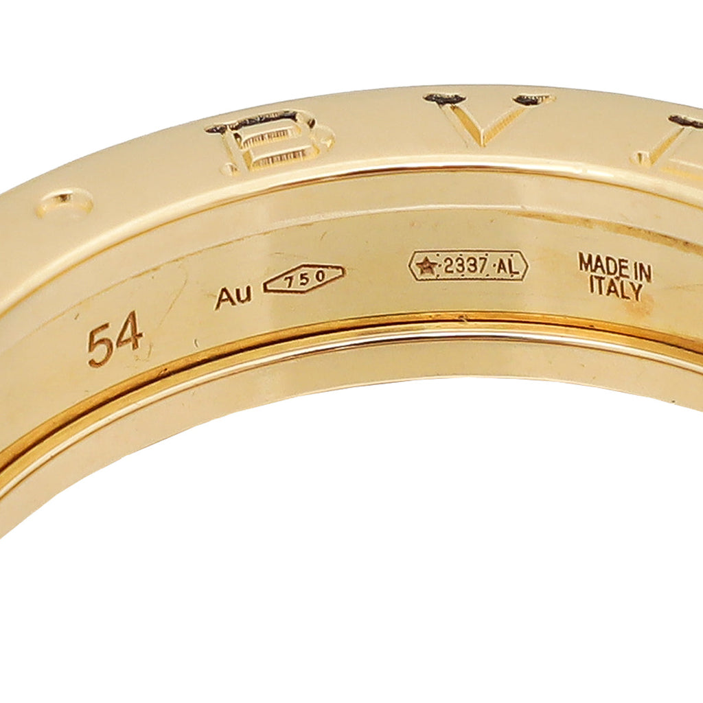 Bvlgari 18K Yellow Gold B.Zero 1 Band Ring 54