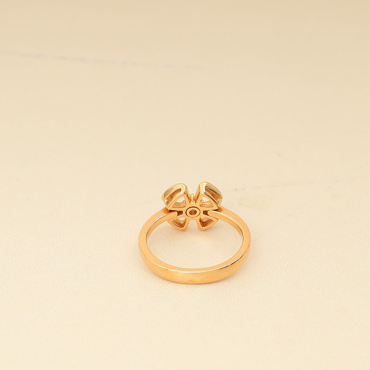 Bvlgari 18K Rose Gold Diamond Fiorever Ring 52