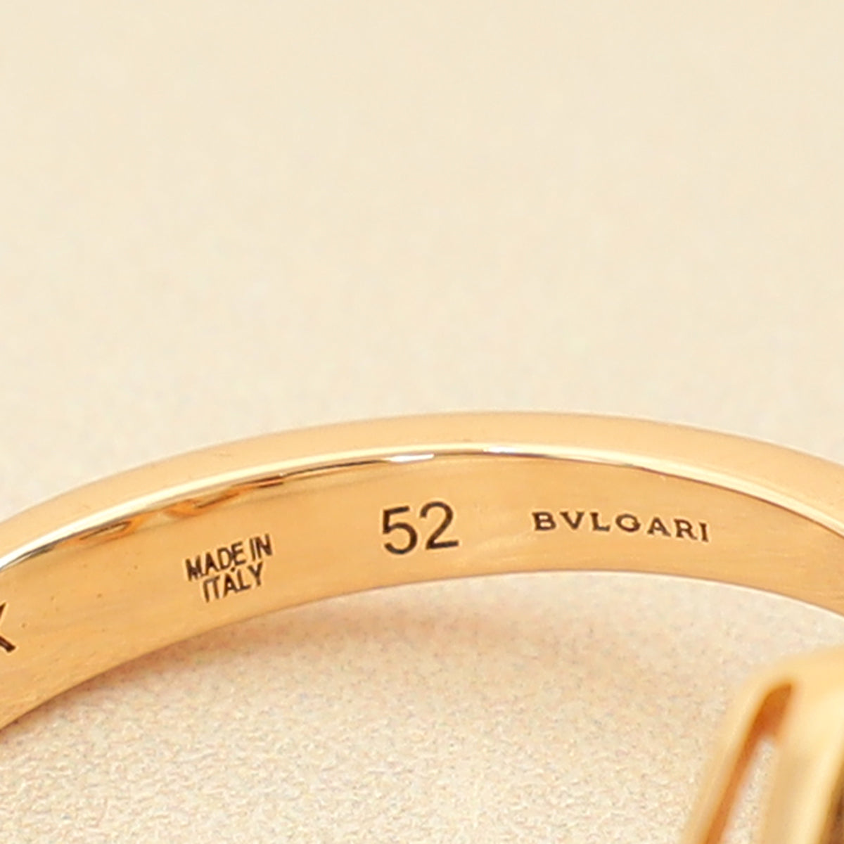 Bvlgari 18K Rose Gold Diamond Fiorever Ring 52