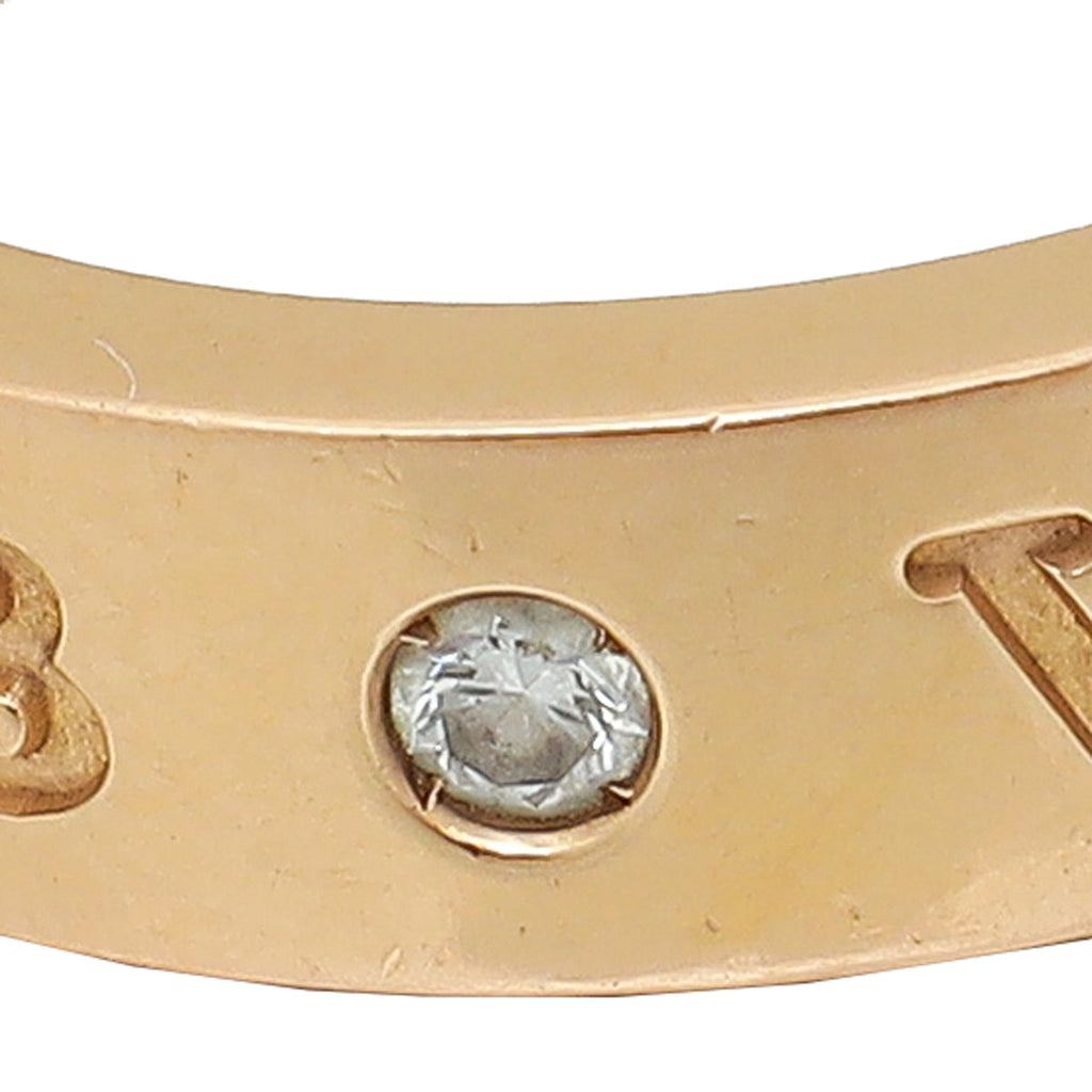 Bvlgari 18K Rose Gold B.Zero1 Diamond Ring 54