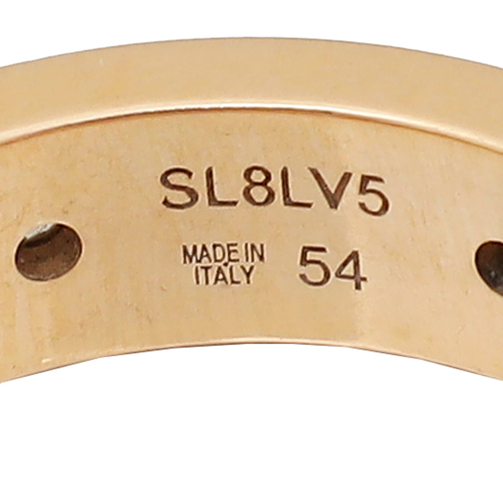 Bvlgari 18K Rose Gold B.Zero1 Diamond Ring 54