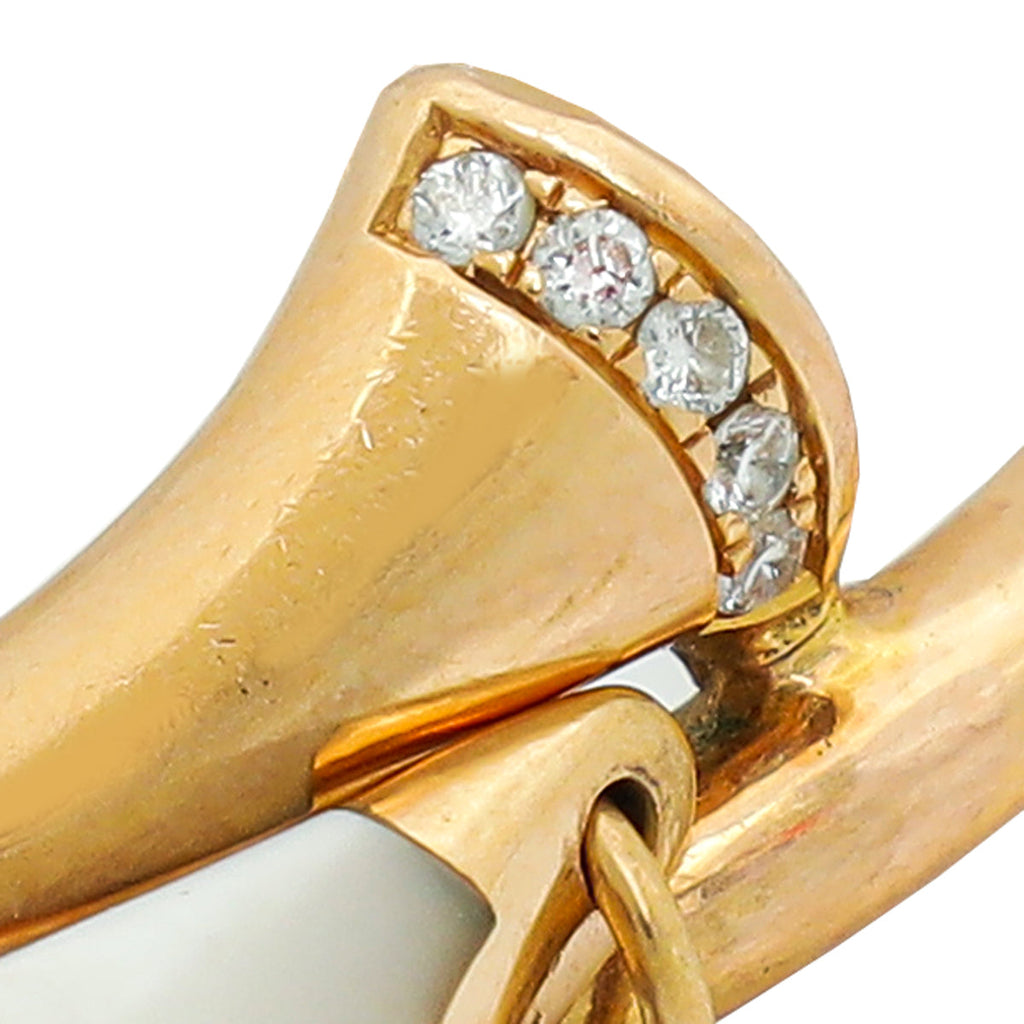 Bvlgari 18K Pink Gold Diamonds MOP Diva's Dream Ring 58