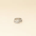 Bvlgari 18K White Gold Serpenti Viper Full Pave Diamond 2-Coil Ring (57 - 59)
