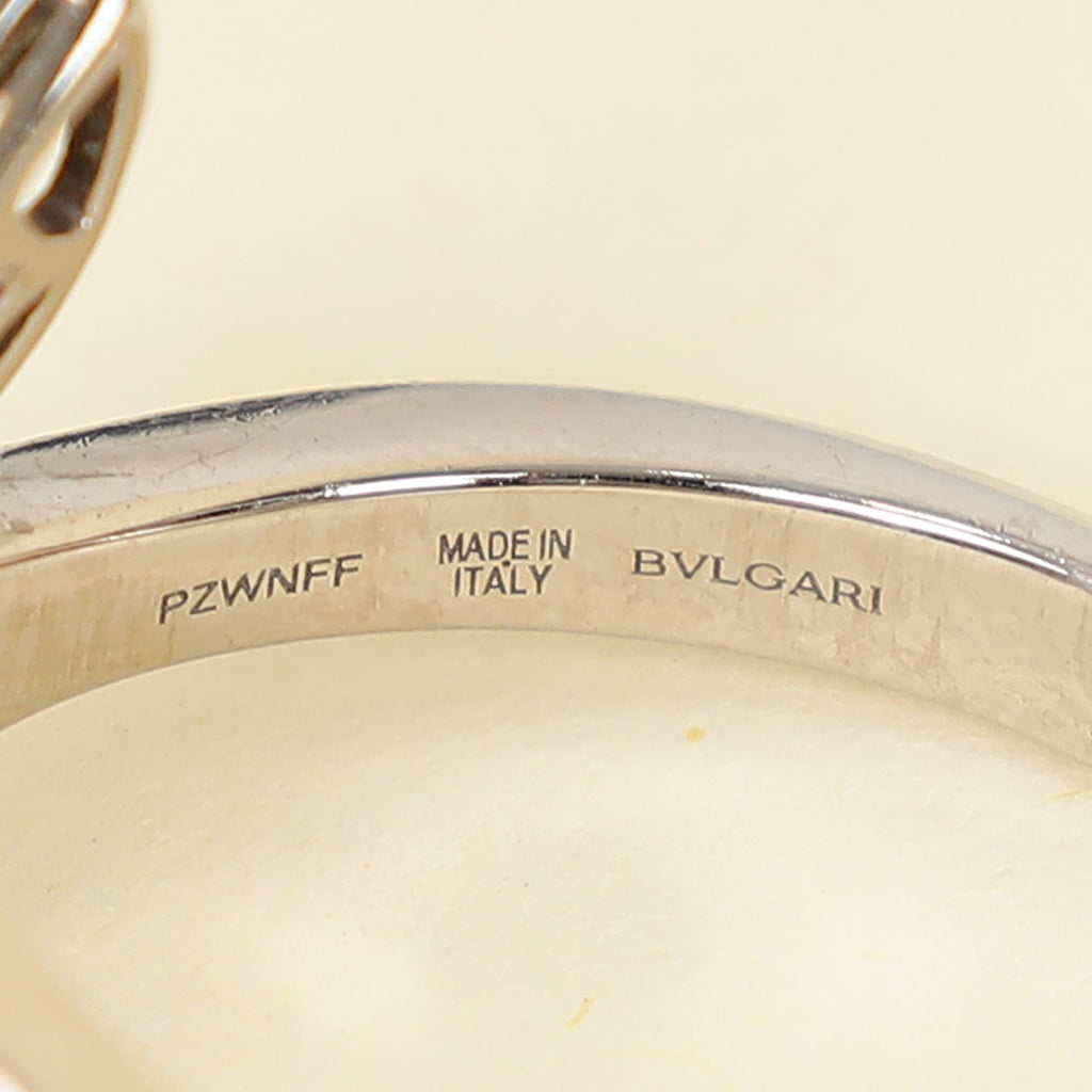 Bvlgari 18K White Gold Diamond MOP Diva's Dream Ring 51