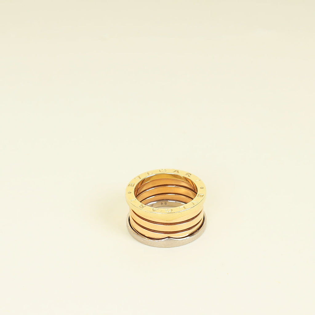 Bvlgari 18K Tricolor B.Zero 1 - Four-Band Ring 54