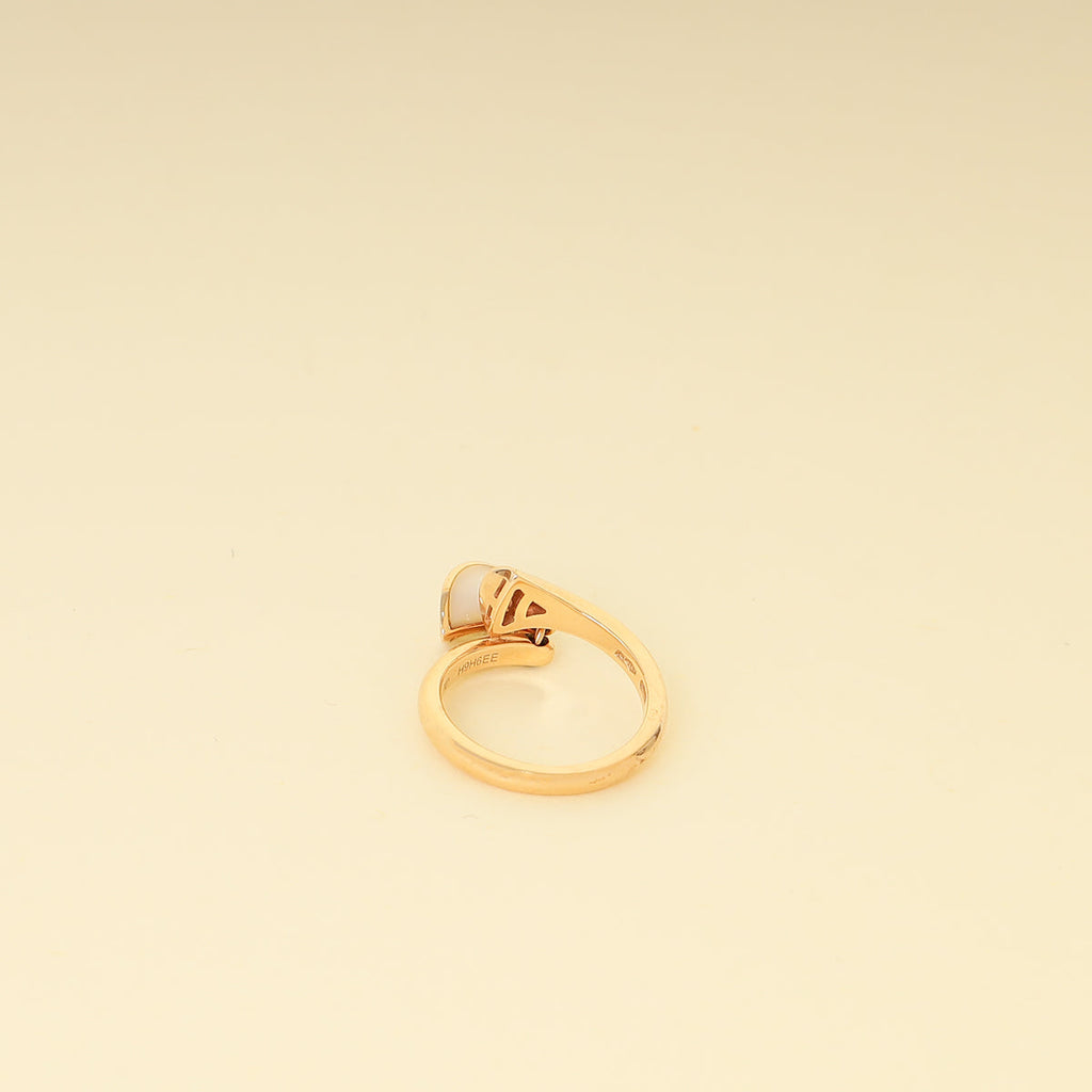 Bvlgari 18K Pink Gold Diamond MOP Diva's Dream Ring 49