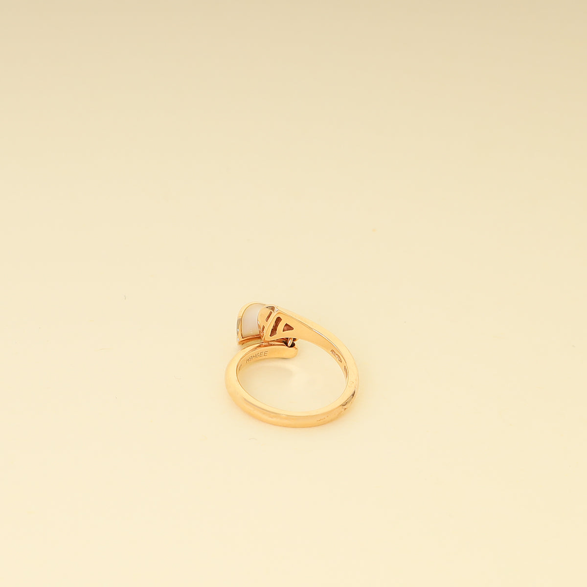 Bvlgari 18K Pink Gold Diamond MOP Diva's Dream Ring 49