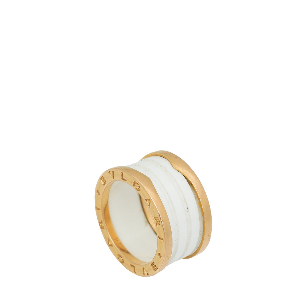 Bvlgari 18K Rose Gold B.Zero 1 - 4 Band Ring 54