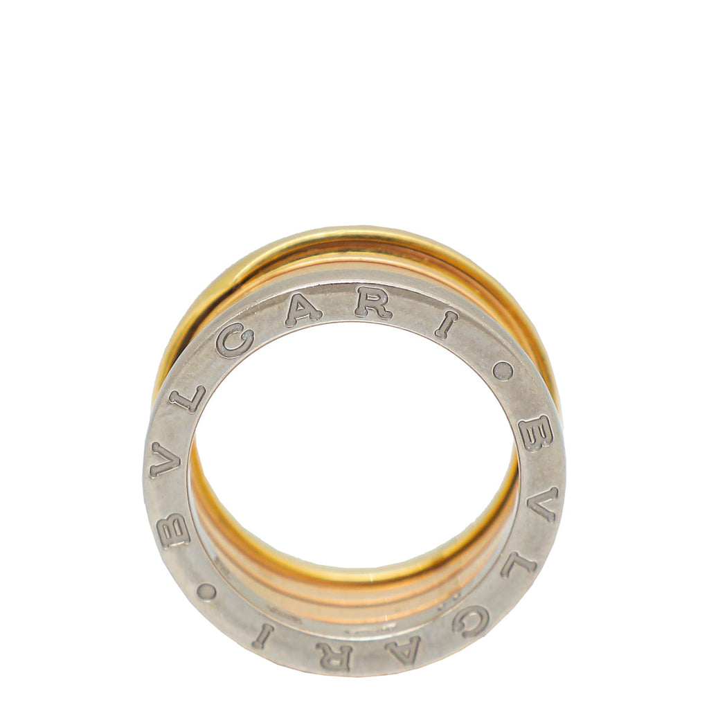 Bvlgari 18K Tricolor B.Zero1 4 Band Ring 55