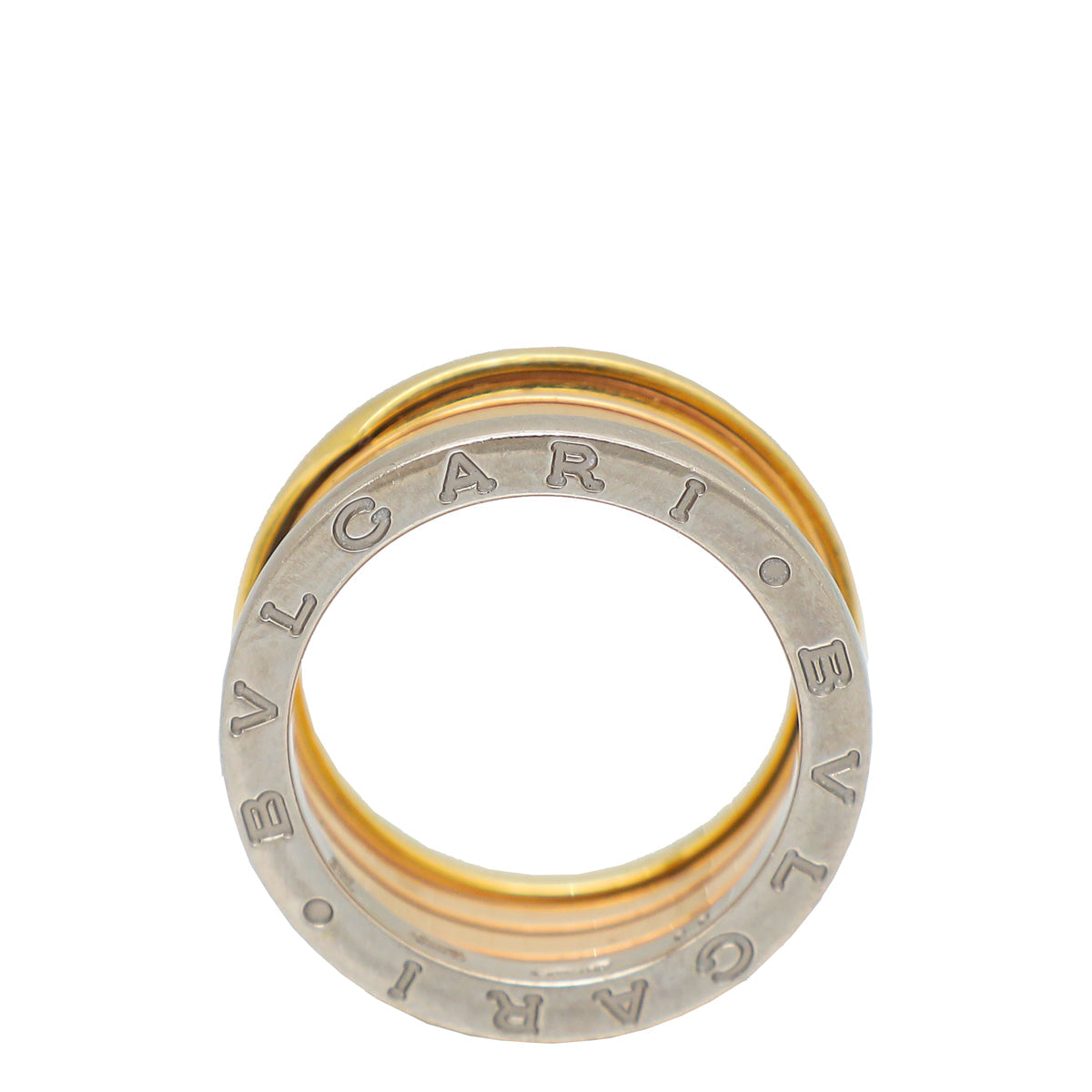 Bvlgari 18K Tricolor B.Zero1 4 Band Ring 55