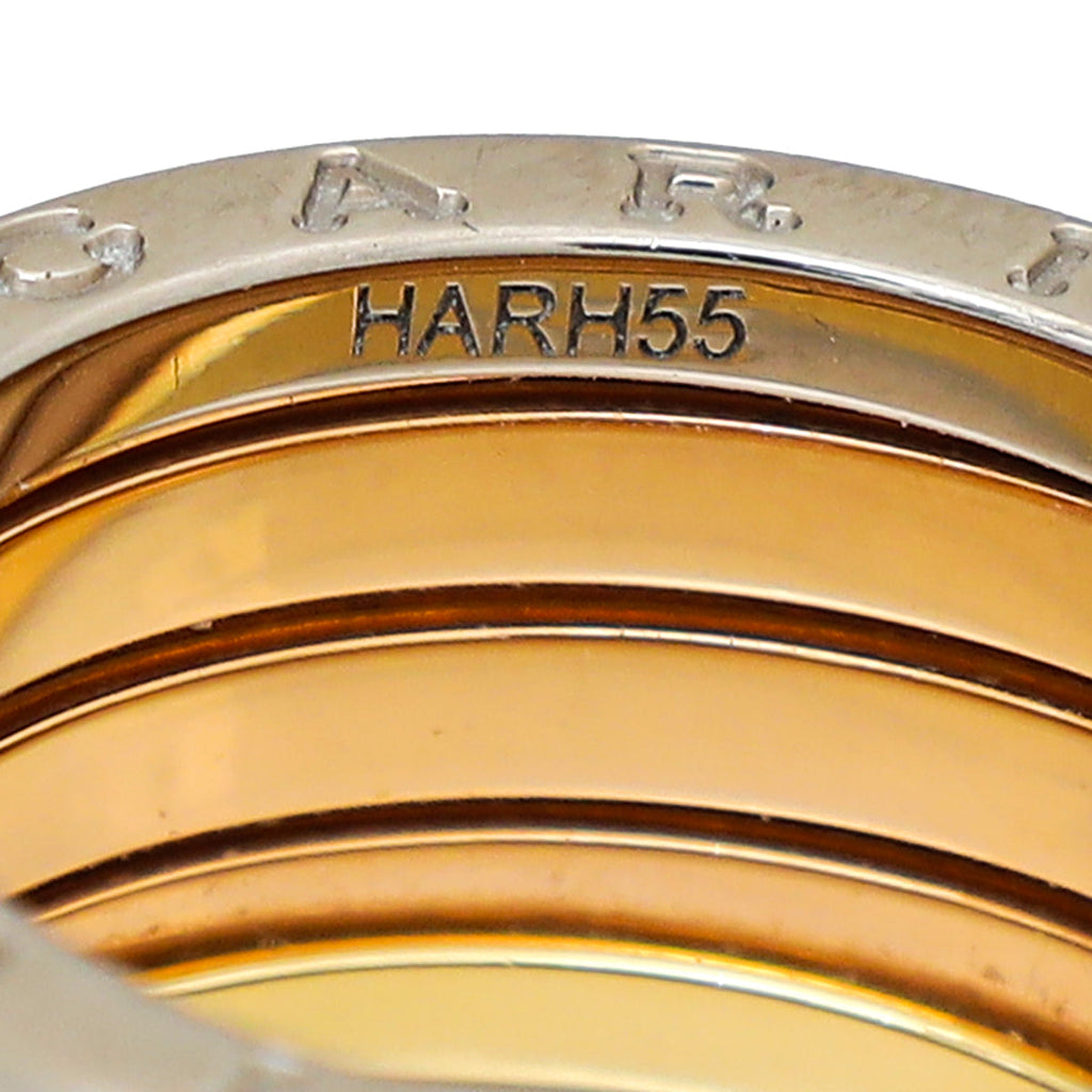 Bvlgari 18K Tricolor B.Zero1 4 Band Ring 55