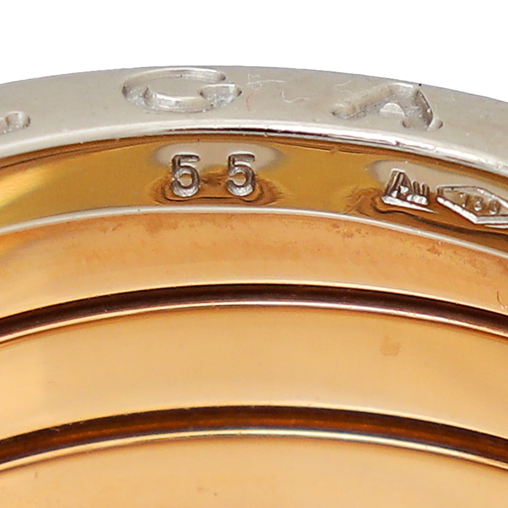 Bvlgari 18K Tricolor B.Zero1 4 Band Ring 55