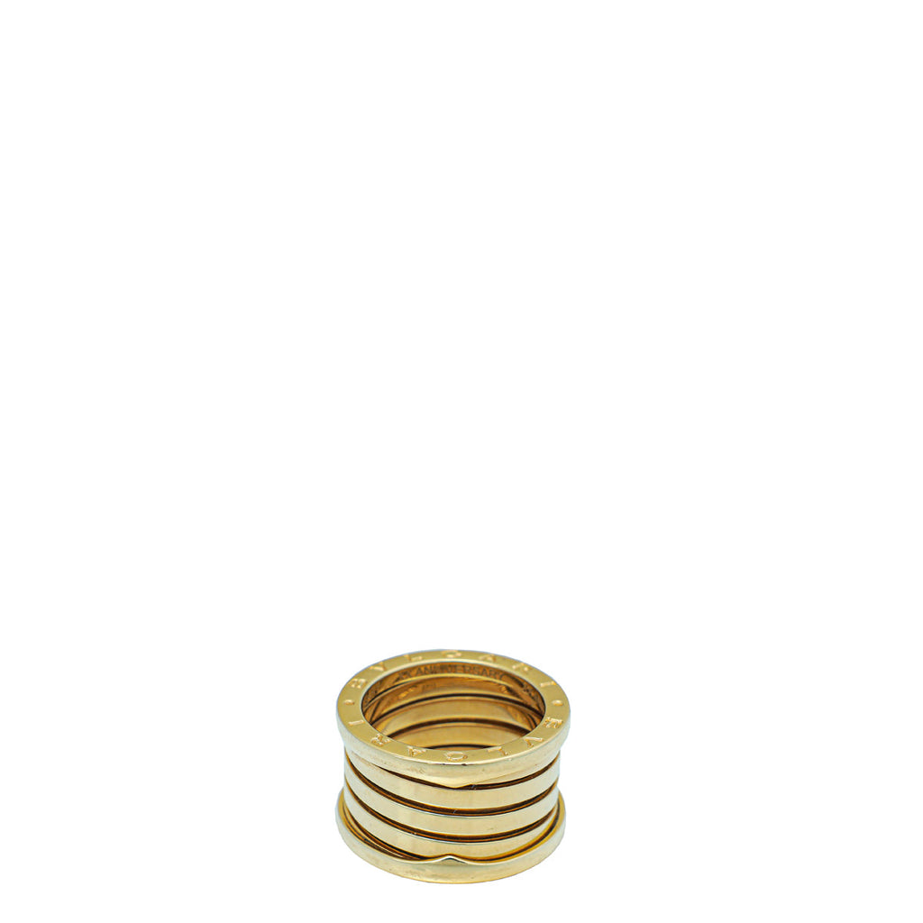 Bvlgari 18K Yellow Gold B.Zero1 XXth Anniversary 5 Band Ring 54