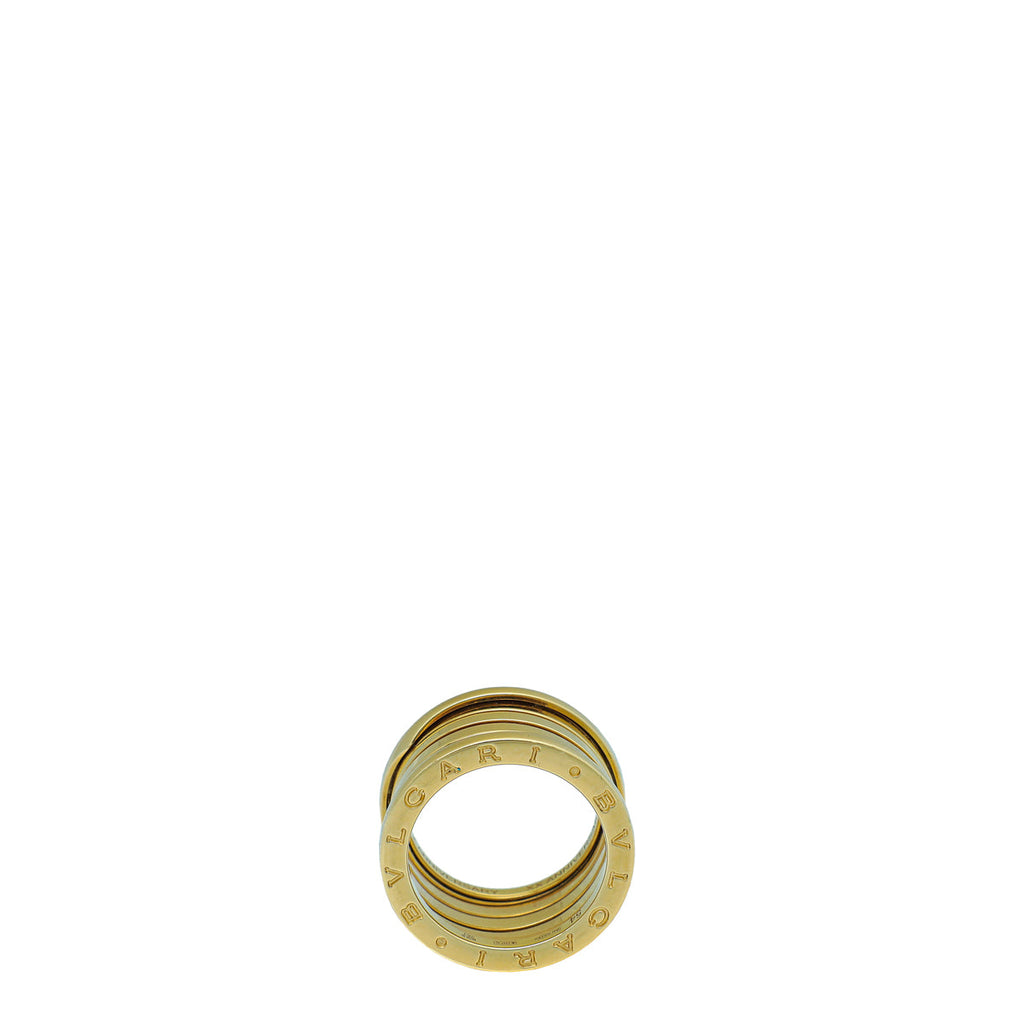 Bvlgari 18K Yellow Gold B.Zero1 XXth Anniversary 5 Band Ring 54