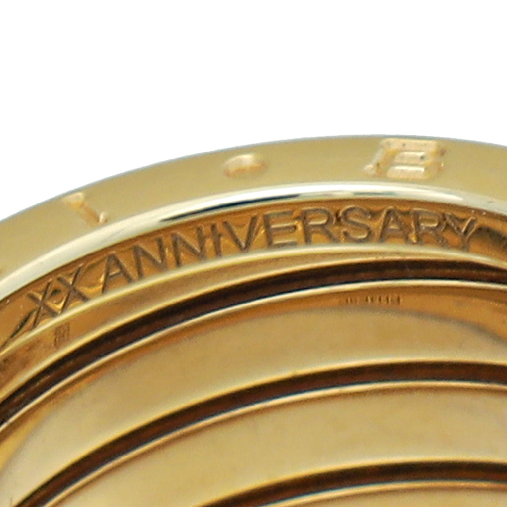 Bvlgari 18K Yellow Gold B.Zero1 XXth Anniversary 5 Band Ring 54