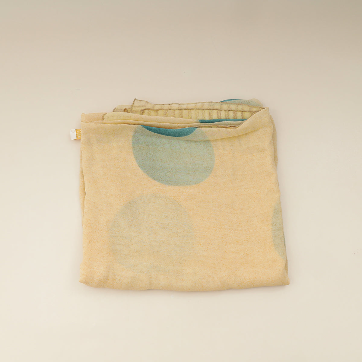 Bvlgari Light Yellow Printed Silk Scarf