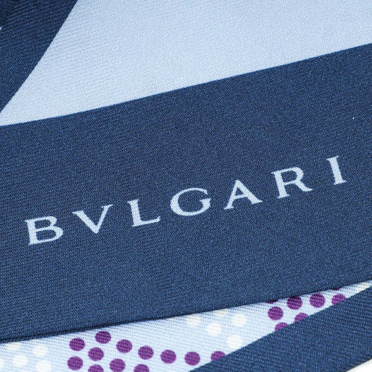 Bvlgari Multicolor Blue Serpenti Tie Me Signature Shelleys Silk Neck Scarf Twilly