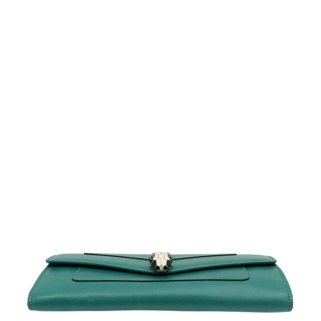 Bvlgari Green Serpenti Forever Continental Wallet