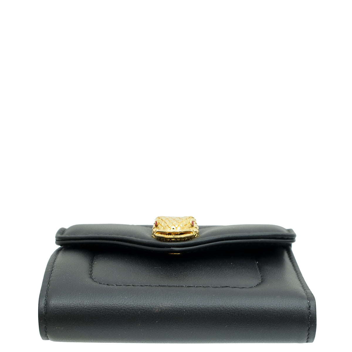 Bvlgari Black Serpenti Reverse Compact Wallet