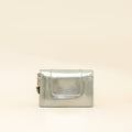 Bvlgari Metallic Grey Serpenti Forever Folded Card Holder