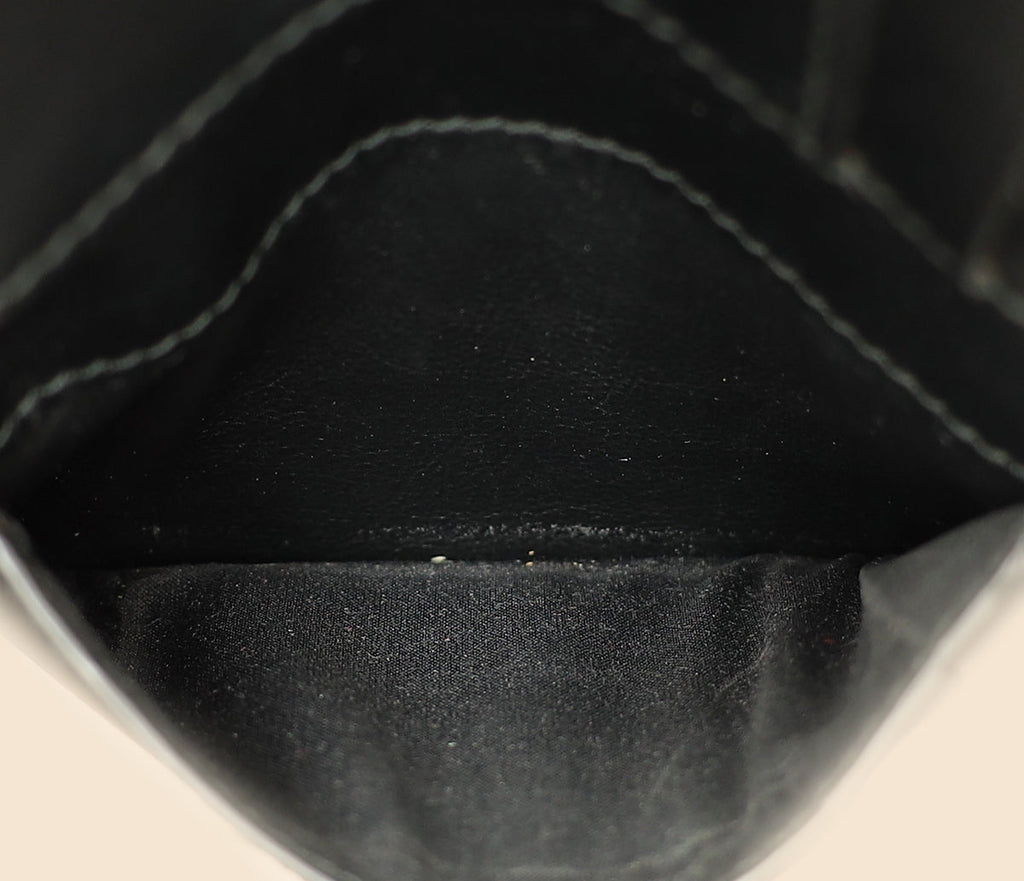 Bvlgari Metallic Grey Serpenti Forever Folded Card Holder