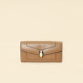 Bvlgari Brown Serpenti Forever Flap Long Wallet