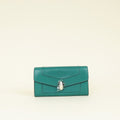 Bvlgari Emerald Green Serpenti Forever Continental Large Wallet
