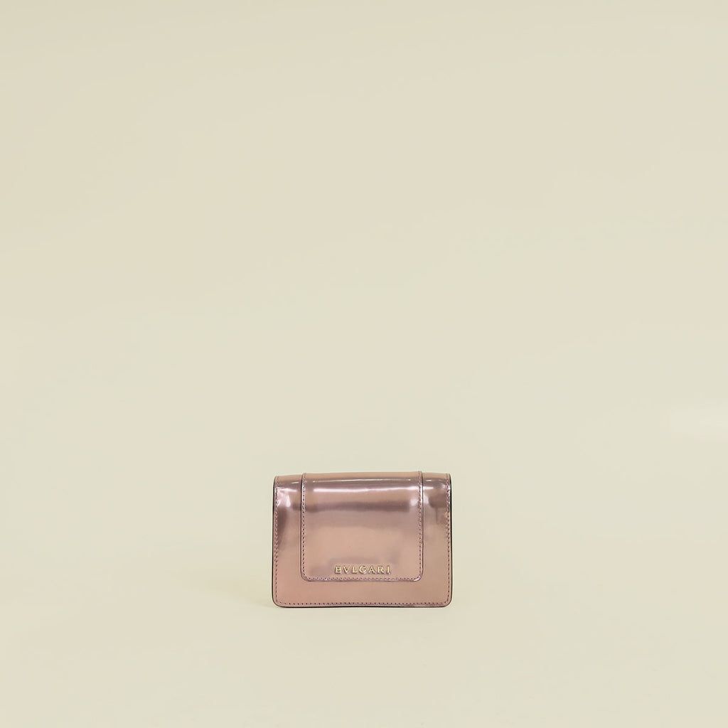 Bvlgari Rose Gold Serpenti Forever Card Wallet