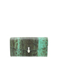 Bvlgari Green Karung Serpenti Flap Wallet