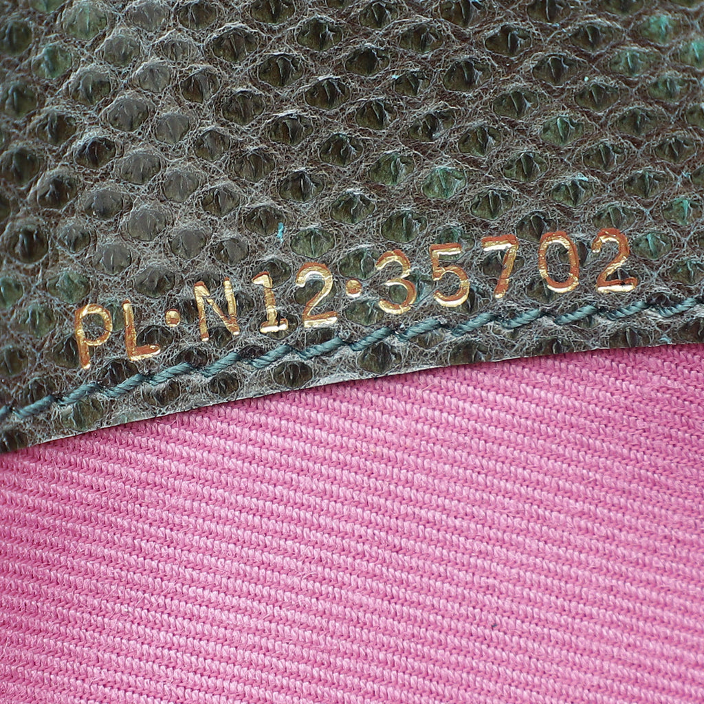 Bvlgari Green Karung Serpenti Flap Wallet