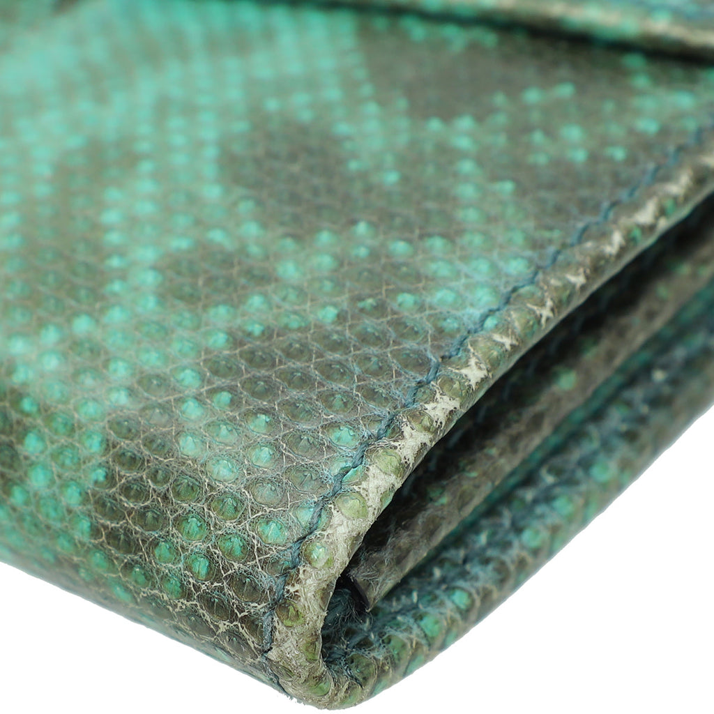 Bvlgari Green Karung Serpenti Flap Wallet