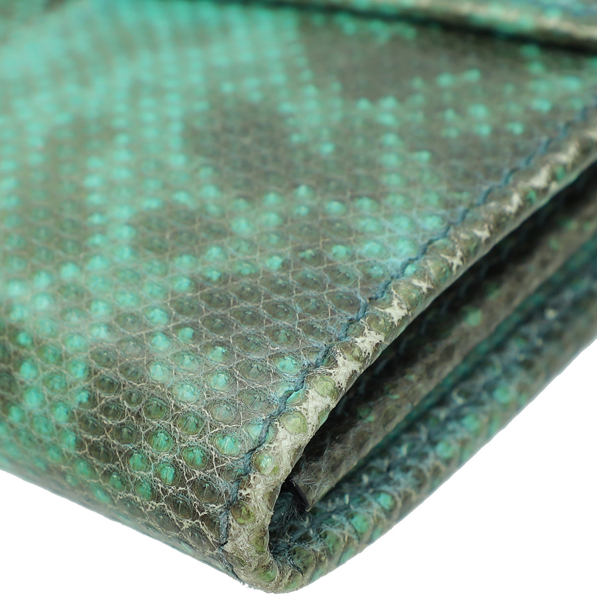 Bvlgari Green Karung Serpenti Flap Wallet