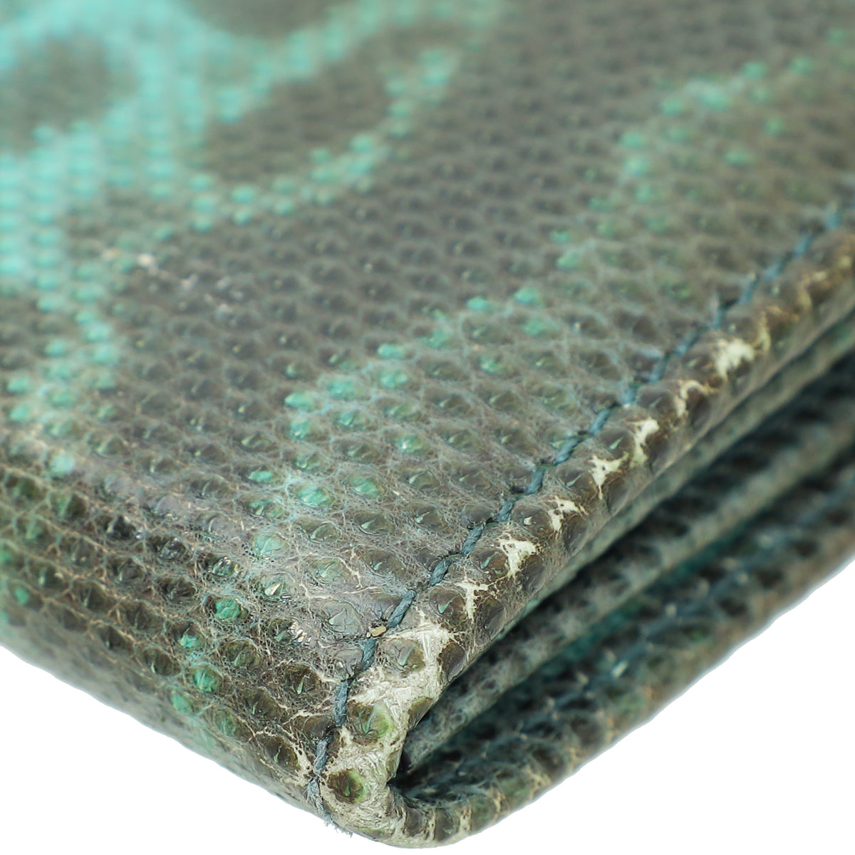 Bvlgari Green Karung Serpenti Flap Wallet