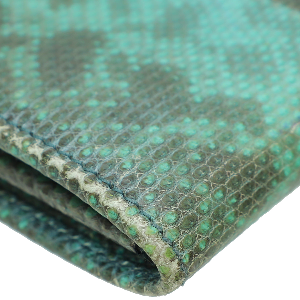 Bvlgari Green Karung Serpenti Flap Wallet