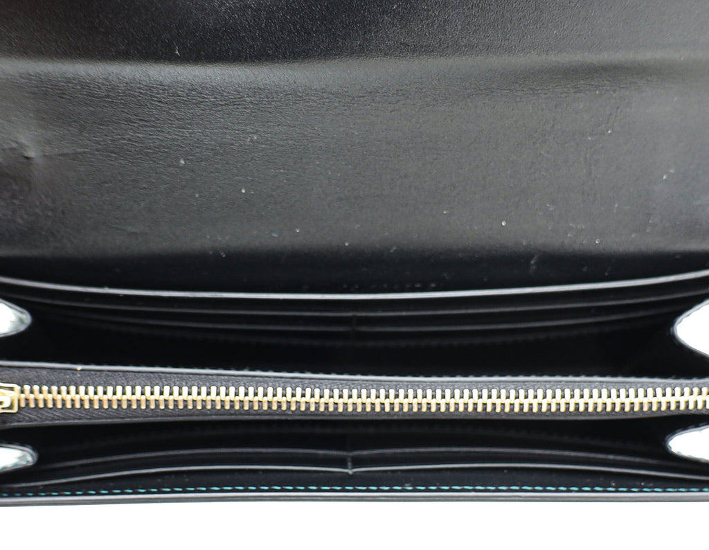 Bvlgari Emerald Green Serpenti Forever Continental Wallet