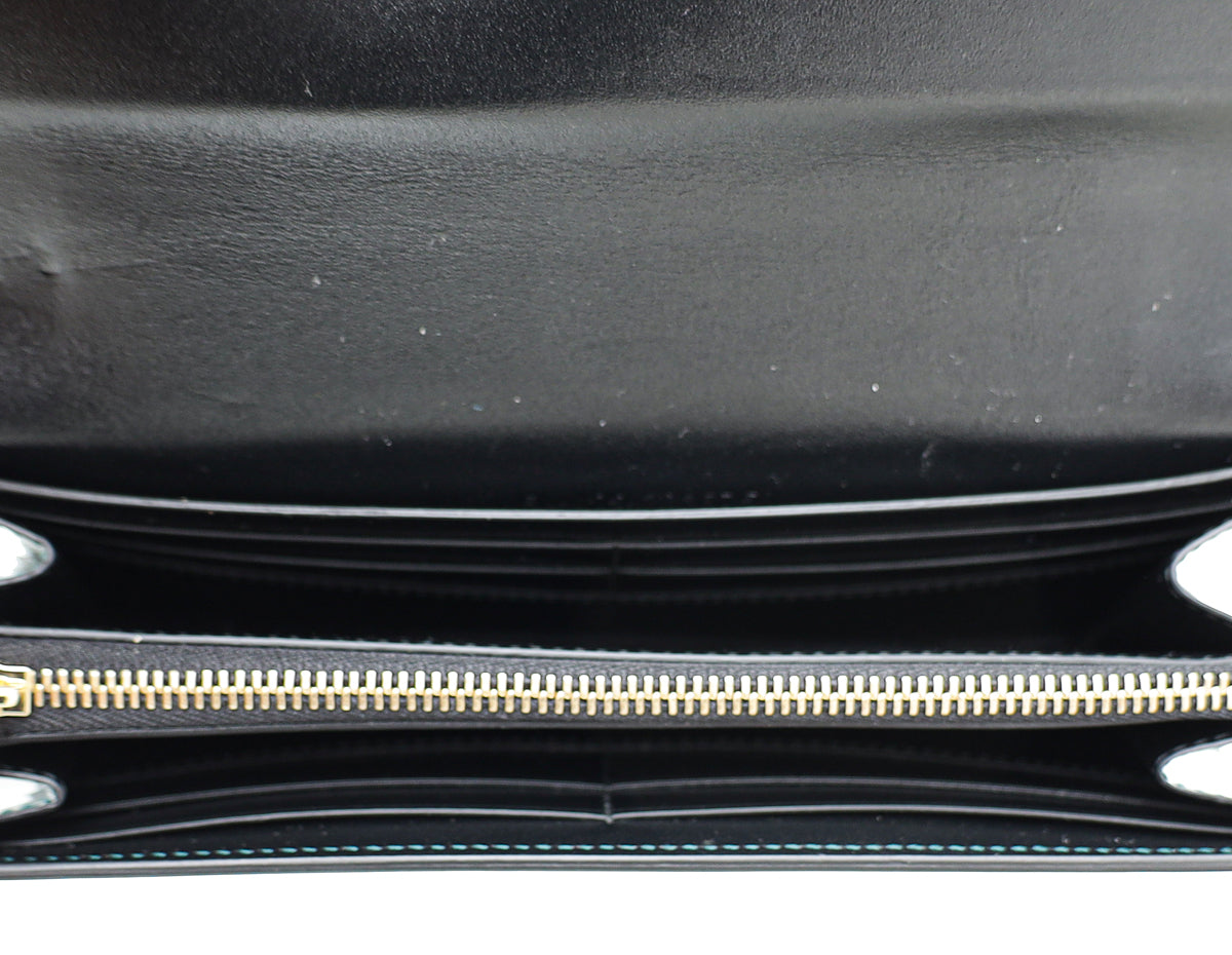 Bvlgari Emerald Green Serpenti Forever Continental Wallet