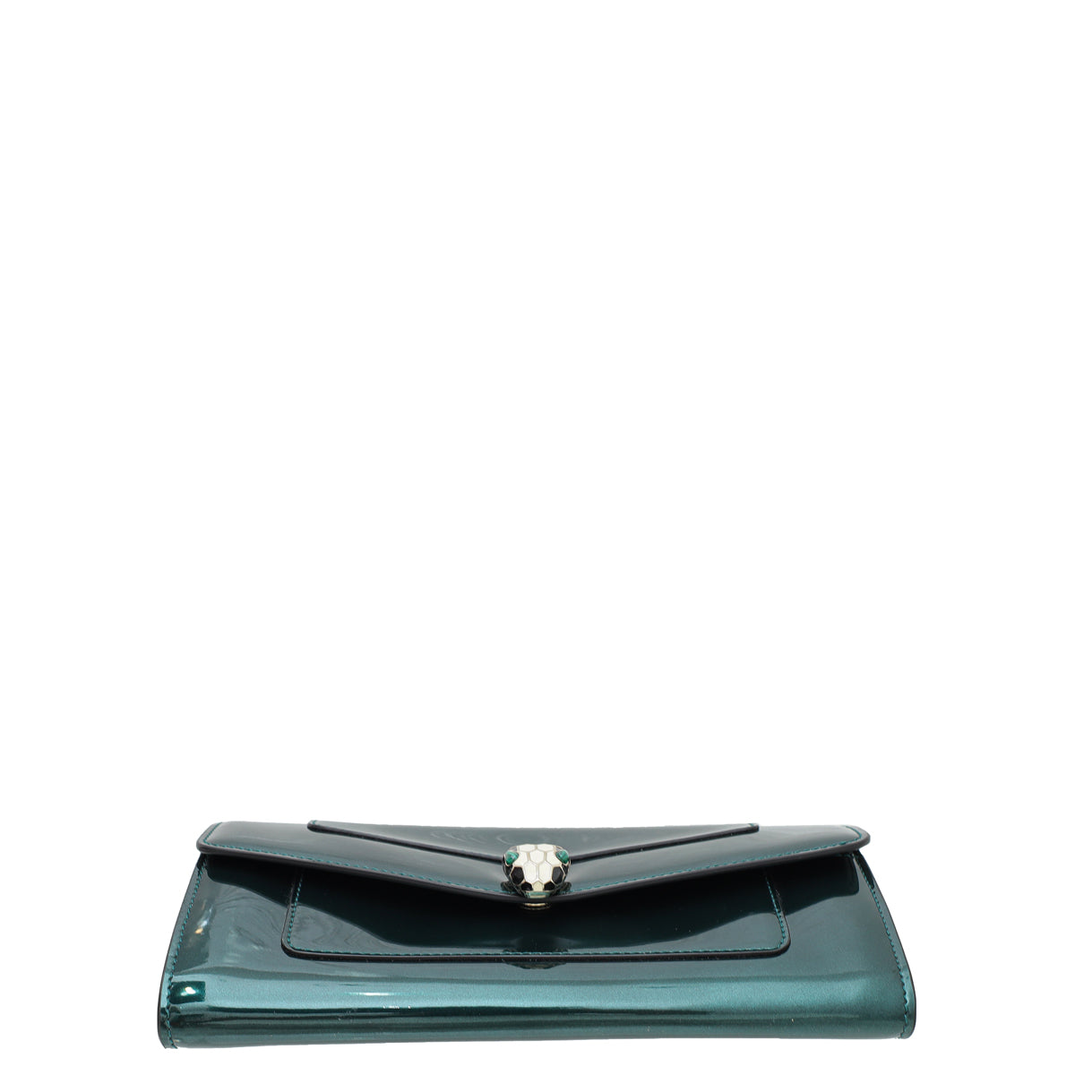 Bvlgari Emerald Green Serpenti Forever Continental Wallet