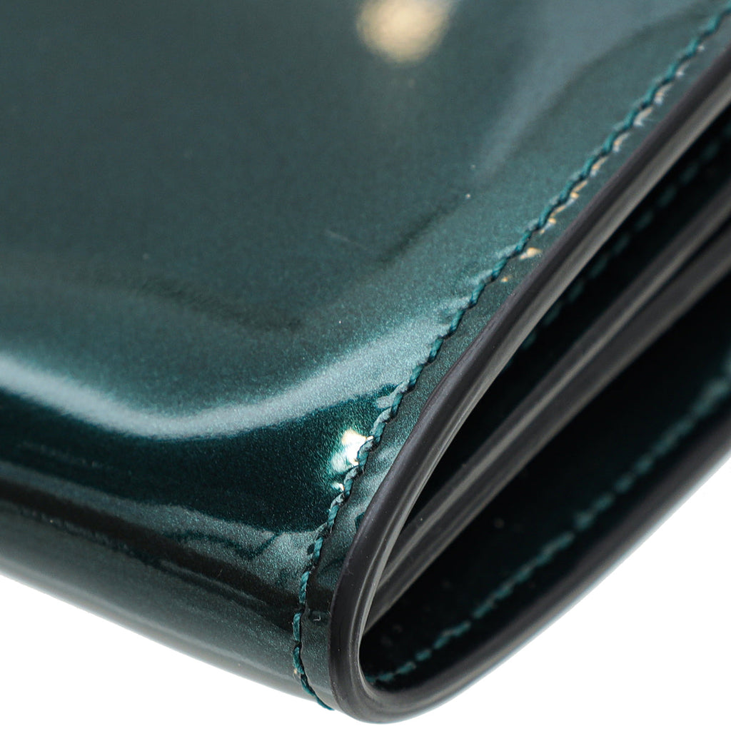 Bvlgari Emerald Green Serpenti Forever Continental Wallet