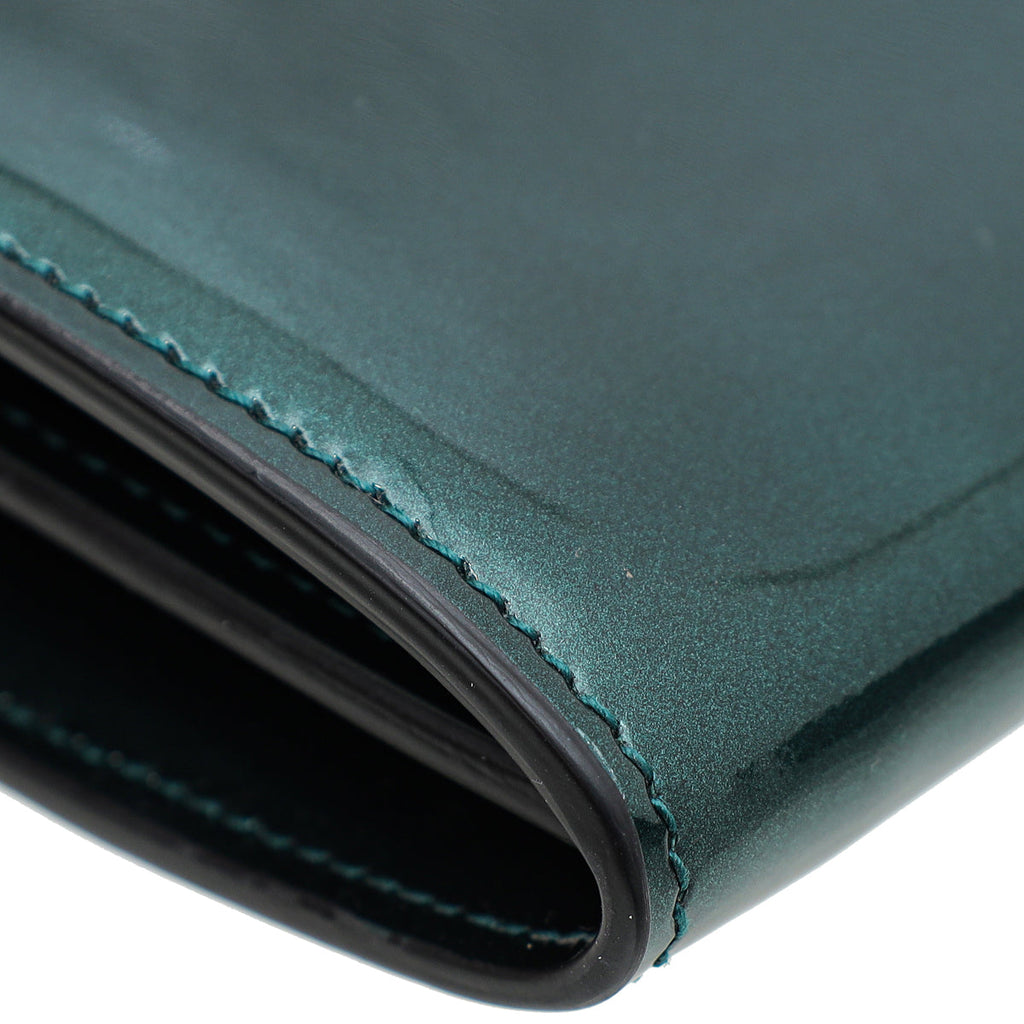 Bvlgari Emerald Green Serpenti Forever Continental Wallet