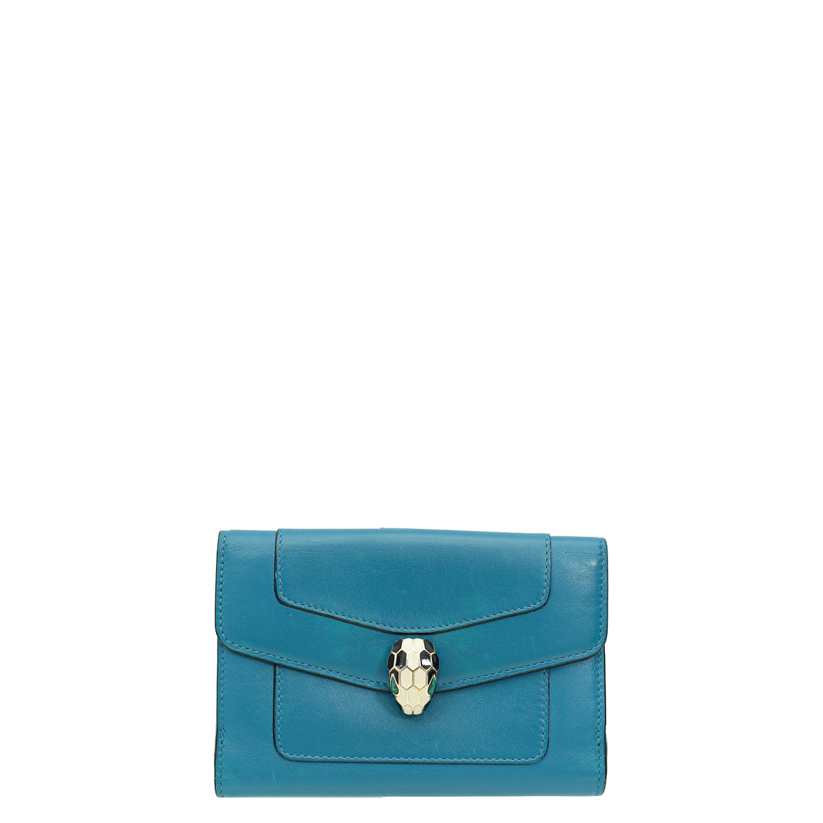 Bvlgari Blue Serpenti Forever Bi-fold French Wallet