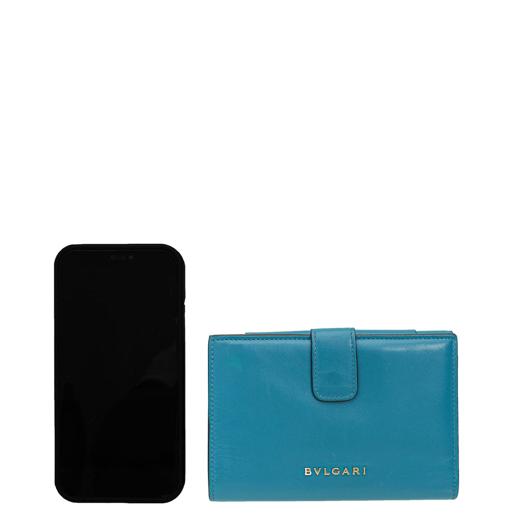 Bvlgari Blue Serpenti Forever Bi-fold French Wallet