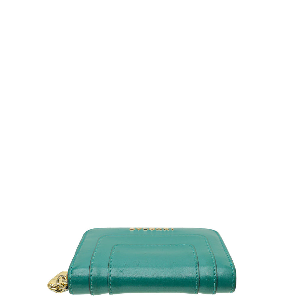Bvlgari Green Serpenti Forever Zip Around Wallet